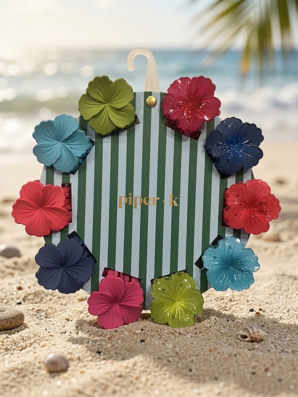 Piper K Floral Hair Clips Set - Multicolor
